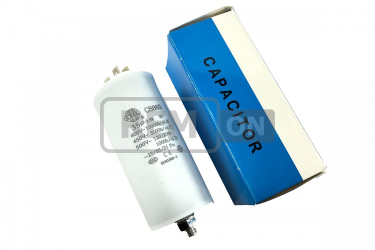 Конденсатор CBB60 35 мкФ 450V, з гайкою